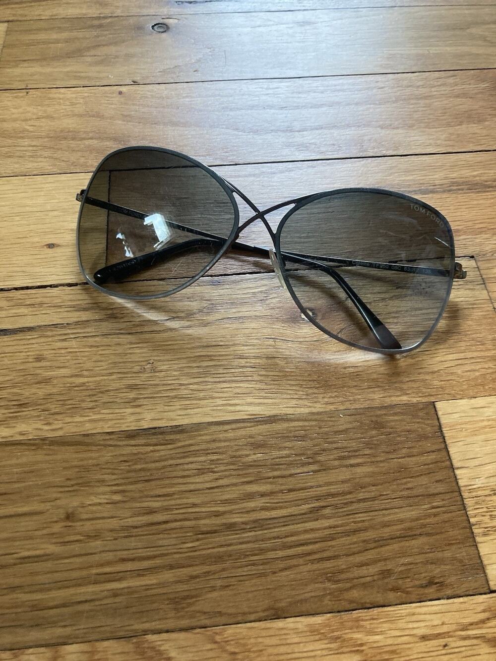 Tom Ford Colette TF250 28F Gold Brown Sunglasses 63-12-135mm Made In Italy Used